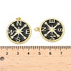 Eco-Friendly Brass Micro Pave Clear Cubic Zirconia Enamel Pendants ZIRC-C024-01G-01-1-3