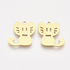 201 Stainless Steel Kitten Pendants LS-STAS-T044-123G-1