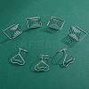 18Pcs 3 Style Carbon Steel Place Card Holders AJEW-SZ0001-80S-3