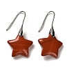 Natural & Synthetic Mixed Stone Star Dangle Earrings EJEW-I315-03P-2