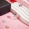Anti-Tarnish 1Pc Rhodium Plated 925 Sterling Silver Open Cuff Ring Findings FIND-NB0004-90-4