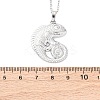 304 Stainless Steel Pendant Necklaces NJEW-H059-07P-5