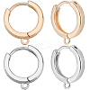 16Pcs 2 Colors Brass Hoop Earrings Findings KK-BBC0013-93-1
