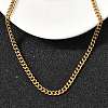 304 Stainless Steel Twisted Chain Necklaces with Spring Ring Clasps for Women NJEW-Z091-08G-1