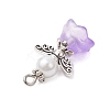 Glass Pearl Pendants PALLOY-JF03655-02-5