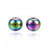 Rack Plating Rainbow Color 304 Stainless Steel Beads STAS-S119-081C-01-2