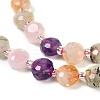Natural Amethyst & Prehnite & Rose Quartz & Citrine Beads Strands G-B153-A12-4