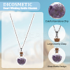 2 Sets Mixed Stone Chip Heart Glass Wishing Bottle Pendants FIND-DC0005-62-5
