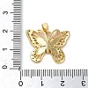 Brass Micro Pave Clear Cubic Zirconia with Acrylic Pendants KK-G483-08G-3