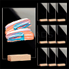 Transparent Acrylic Place Card & Wood Card Holder Set AJEW-WH0342-23-7