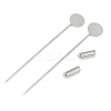Brass Lapel Pin Base Settings LS-KK-WH0045-025A-P-2