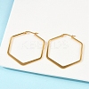 201 Stainless Steel Angular Hoop Earrings EJEW-F205-13G-A-4