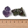 Natural Gemstone Cat Healing  Figurines DJEW-D010-02-3