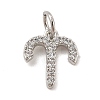 Brass Micro Pave Cubic Zirconia Charms KK-E077-02P-08-1
