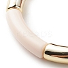 Acrylic Curved Tube Beaded Stretch Bracelet for Women BJEW-JB08438-01-5