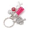 6Pcs 6 Colors Ribbon Keychain KEYC-JKC00939-5