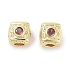 Brass Micro Pave Cubic Zirconia Beads KK-C051-28G-04-1