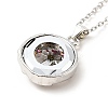 Colorful Glass Donut with Tree of Life Pendant Necklace LS-NJEW-J008-01B-P-3