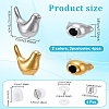 Round Plastic Push-On Toilet Bowl Bolt Caps Covers with Extra Washers and Ceramics Display Decorations AJEW-NB0008-29-2