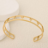 304 Stainless Steel Cuff Bangles for Women LS-BJEW-S181-02G-A-1