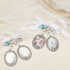 Tibetan Style Alloy & Glass Photo Frame Pendant HJEW-CA0001-06-3