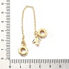 Rack Plating Brass Cubic Zirconia European Beads with Safety Chains and Plane Charms KK-Q017-27G-3