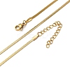 2MM 304 Stainless Steel Flat Snake Chain Necklaces NJEW-T016-20G-4
