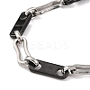 201 Stainless Steel Oval Links Chain Necklace NJEW-F222-38EBP-02-3