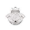 Brass Micro Pave Clear Cubic Zirconia Pendants KK-K371-30P-1