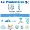 60Pcs 10 Styles Beach Theme Opaque Resin Cabochons RE-FS01E3-01-3