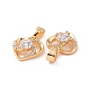 Real 18K Gold Plated Brass Micro Pave Cubic Zirconia Pendants KK-E068-VC449-3