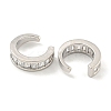 Brass Micro Pave Clear Cubic Zirconia Cuff Earrings for Women EJEW-C104-126P-2