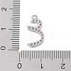 Rack Plating Brass Micro Pave Clear Cubic Zirconia Pendants KK-A224-03J-P-3