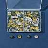 120Pcs 2 Colors Brass Rhinestone Spacer Beads RB-FS0001-05B-8