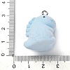 Flocky Resin Pendants FIND-S001-08D-3
