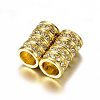 Alloy Rhinestone Magnetic Clasps with Glue-in Ends RB-C1613-8x14mm-01G-3