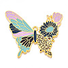 Rack Plating Alloy Enamel Big Pendants ENAM-N056-398C-G-1