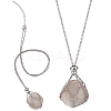 2Pcs 304 Stainless Steel Macrame Pouch Necklace Making for Gemstone Nuggets NJEW-BBC0001-27B-1