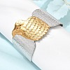 Two Tone 304 Stainless Steel Cuff Bangles SA-CBA90C5-02B-PG-2