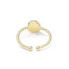 Natural Gemstone Cuff Rings RJEW-E074-01G-5