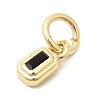 Brass Cubic Zirconia Charms KK-G554-02D-05-2