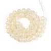 Transparent Crackle Glass Beads Strands GLAA-N053-8mm-10-2