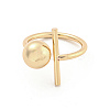 Long-Lasting Plated Brass Cuff Rings RJEW-I103-051P-2