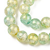 Baking Paint Crackle Glass Bead Strands DGLA-R053-05F-3