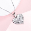 Heart 304 Stainless Steel Pendant Necklaces NJEW-H059-18P-1