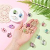 15Pcs 5 Styles Transparent Glass Pendants GLAA-YW0004-65-3