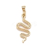 Brass Micro Pave Cubic Zirconia Pendants KK-A161-10G-2