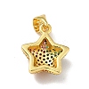 Brass Micro Pave Cubic Zirconia Pendants KK-A163-02G-E-3