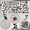 64Pcs 16 Style Light Gold Plated Alloy Pendants ENAM-PH0002-46-4