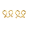 Brass S-Hook Clasps KK-H532-07A-G-1